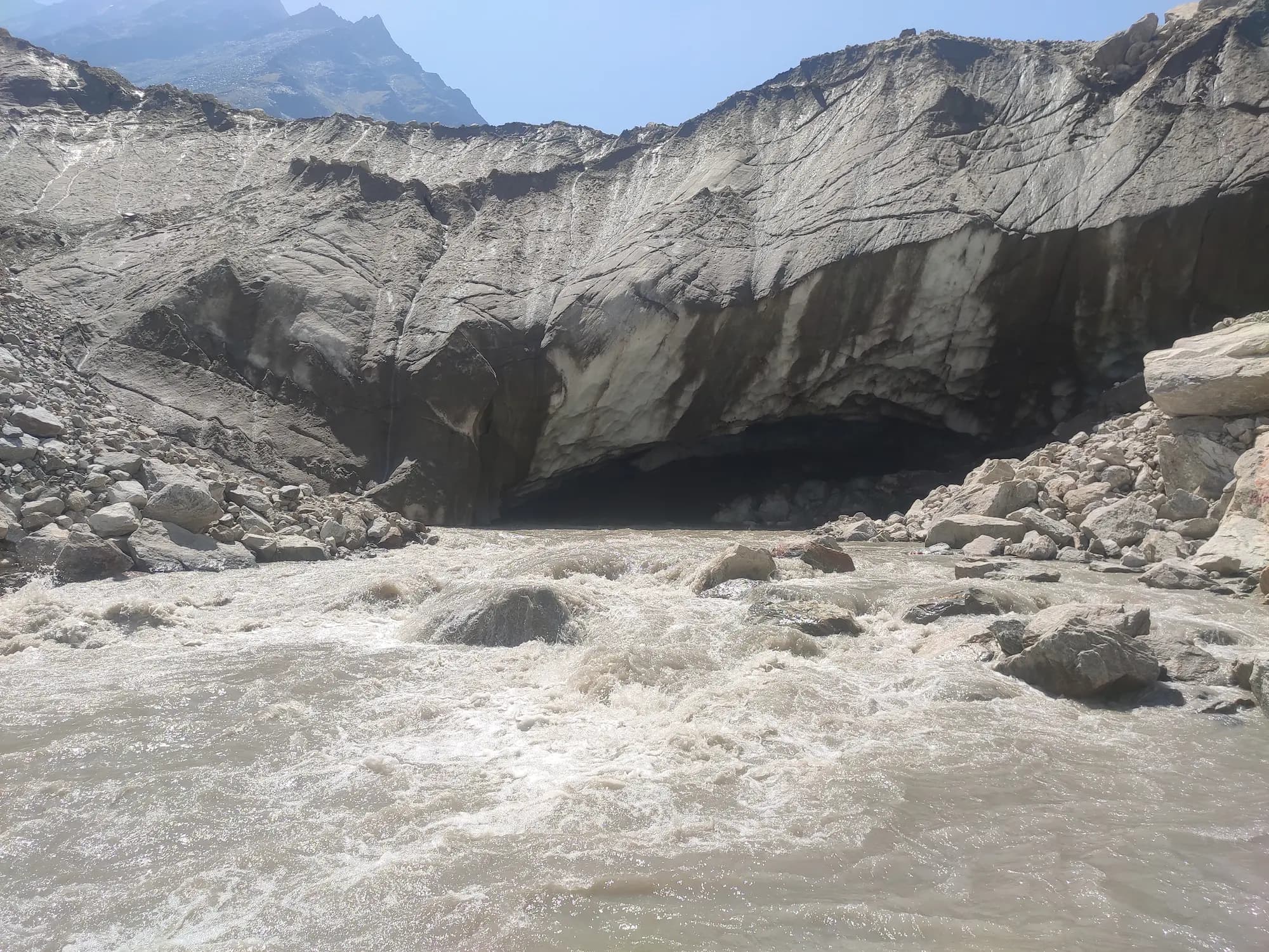 Gaumukh Glacier snout - the sacred source of River Ganges in Gangotri